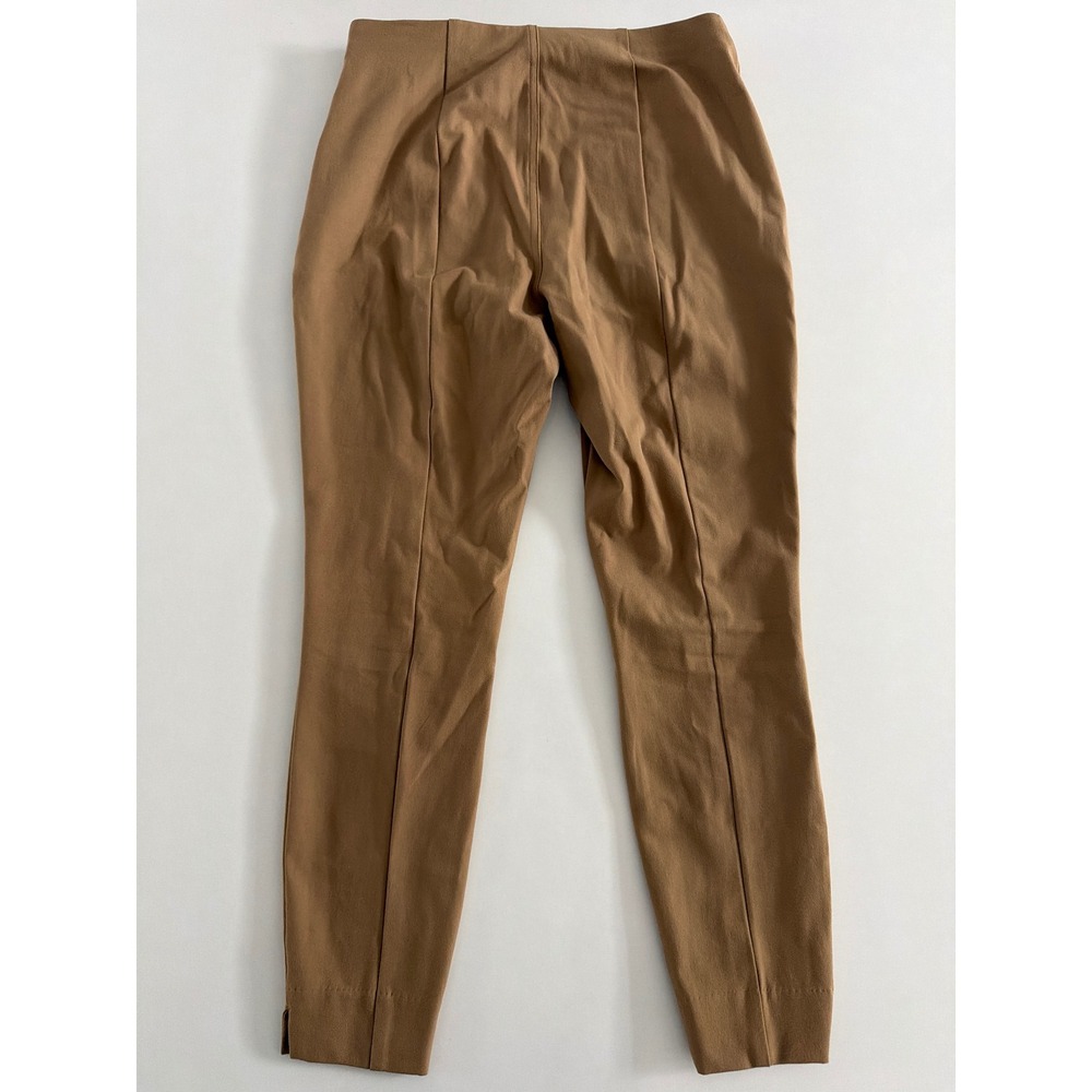 Polo Ralph Lauren Women Tan Side Zip Skinny Pants High Rise Tapered Size 12 - Picture 9 of 10